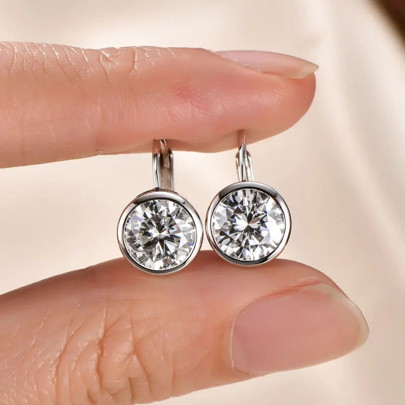 Lnkry 6.5MM/8MM Moissanite Hoop Earring 14k