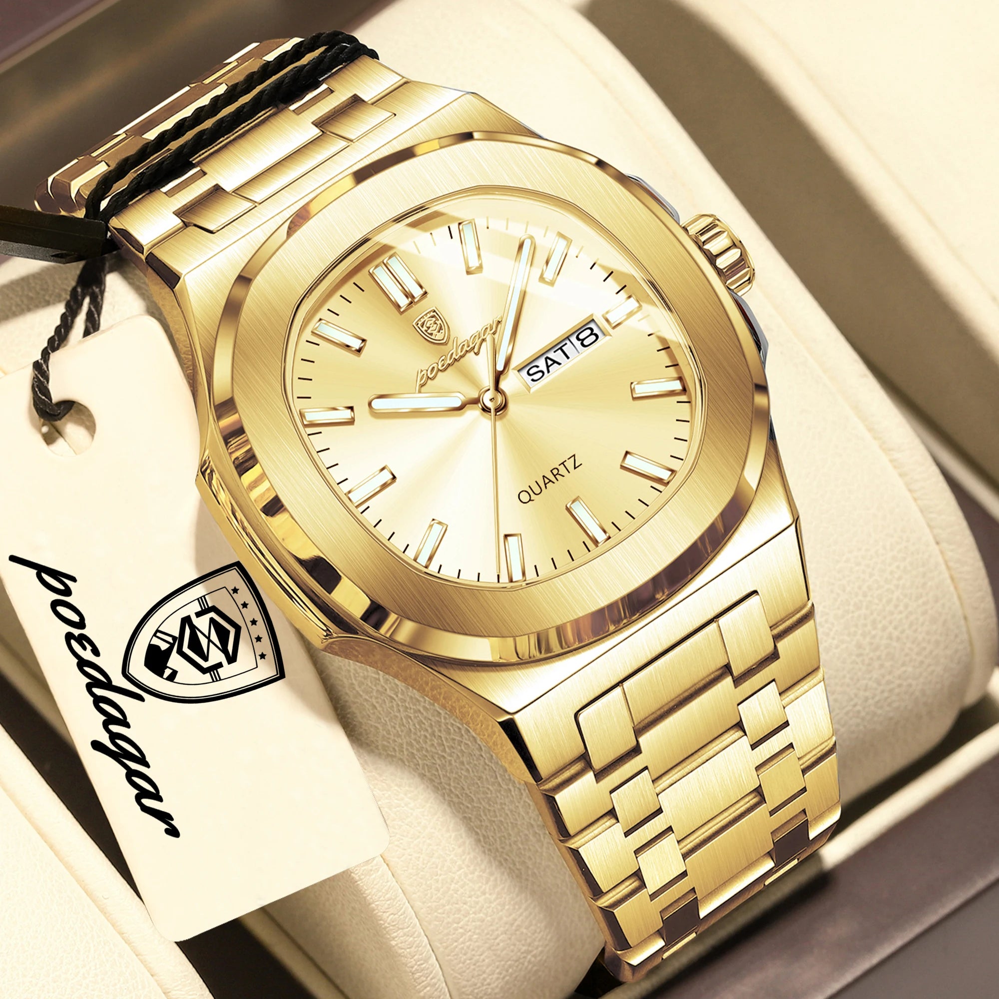 Poedagar Top Trendy Men's Watches Waterproof Lumin.