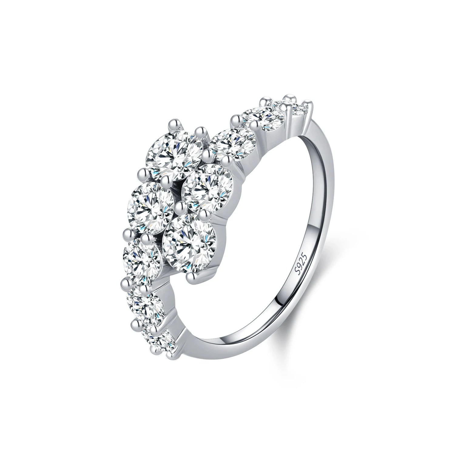 MODIAN 925 Sterling Silver Classic Luxury Round CZ - RHR1840 / 6, RHR1840 / 7, RHR1840 / 5, RHR1840 / 8, RHR1840 / 9