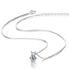 1.0ct-5ct Moissanite Pendant Necklace With Certifi
