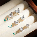 KNOBSPIN D VVS1 Heart Moissanite Earrings