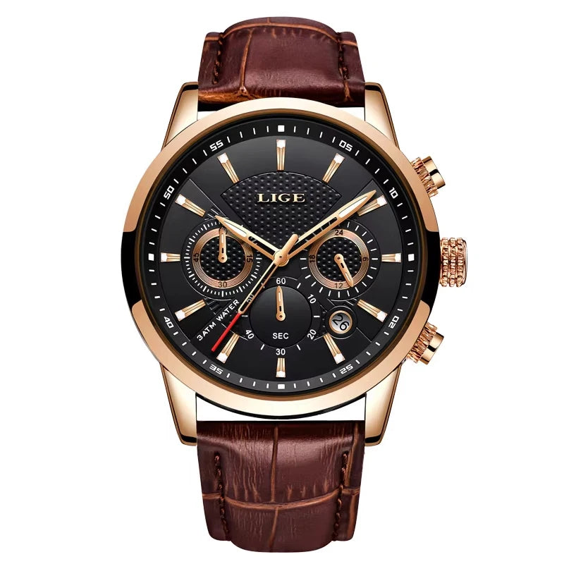 Lige Mens Watches Luxury Waterproof Sport Man