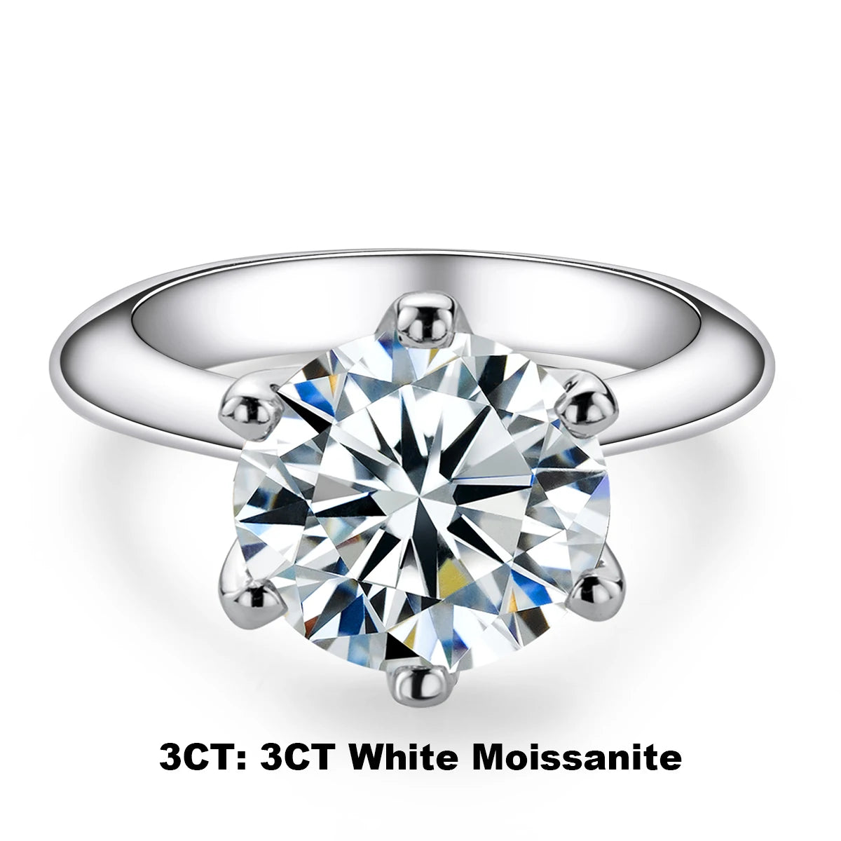 AnuJewel 1ct 2ct 3ct 5ct D Color Moissanite Engage