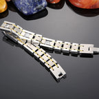 Casting Stainless Steel Man Bracelet Two Tone