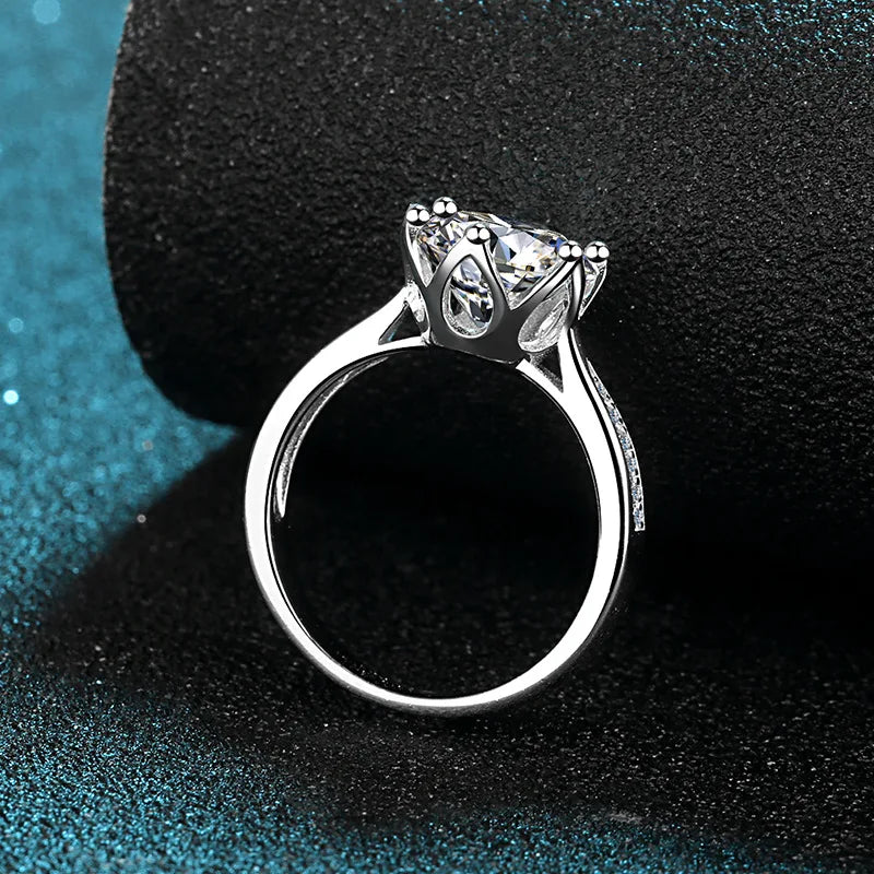 JoyceJelly Luxury 3ct D Color Moissanite Rings