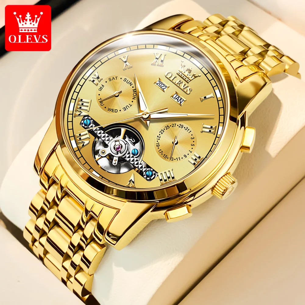Olevs Automatic Mechanical Watch for Men Date