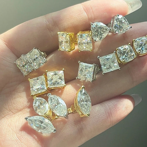 0.5-3CT D Color VVS1 Moissanite Diamond Women's