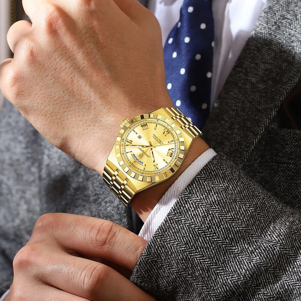 POEDAGAR Luxury Men's Waterproof Quartz Watch