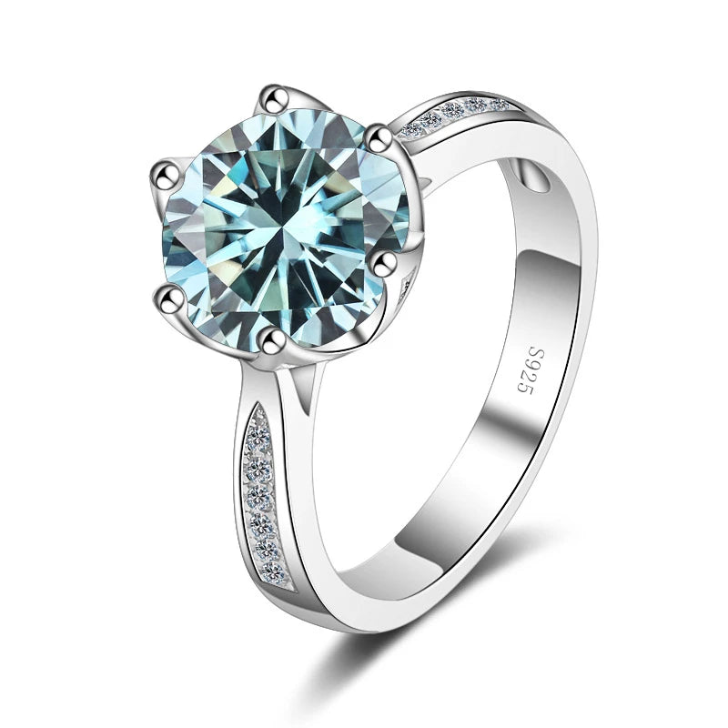 JoyceJelly Luxury 3ct D Color Moissanite Rings