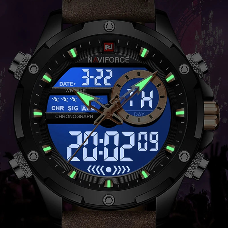NAVIFORCE Digital Men Military Watch Waterproof