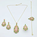 Falair Fashion Copper Plated Gold Zirconia Jewelry Set - Gold-color / Multicolour / China Mainland|resizable|45cm