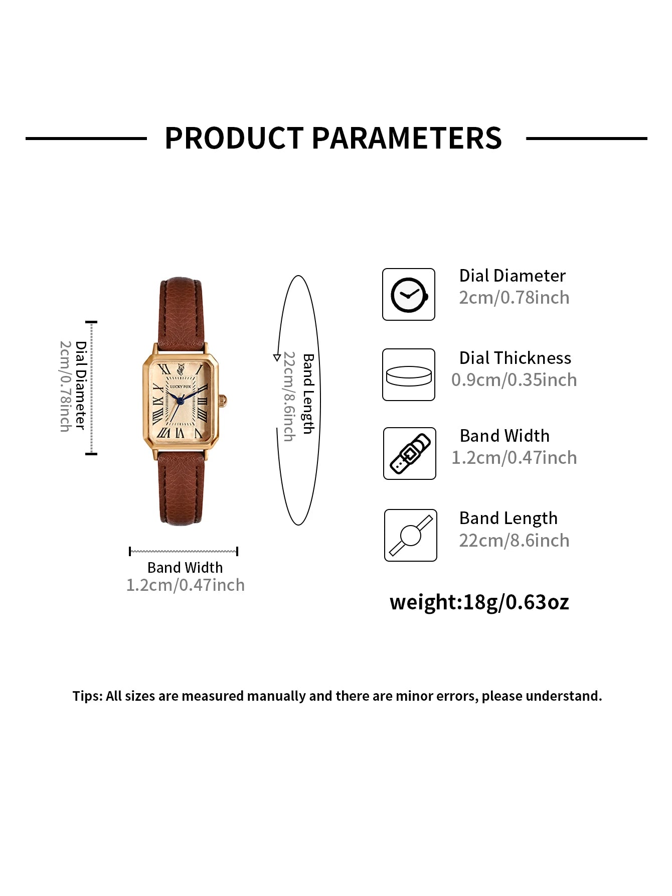 Fashion Retro Digital Dial Casual Watches Square