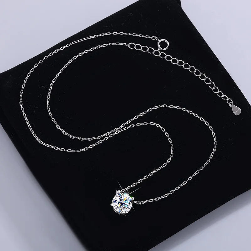 Moissanite Dia 6.5mm 0.5-5CT Woman Pendant Sier