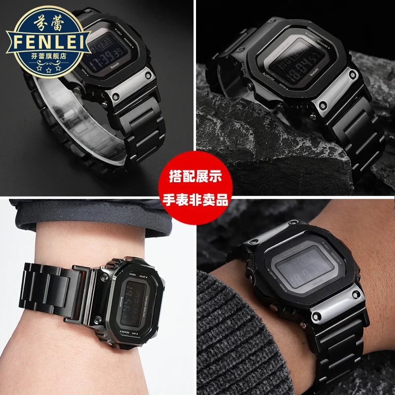 Quick Metal Modified watchband Case Suit For Casio.