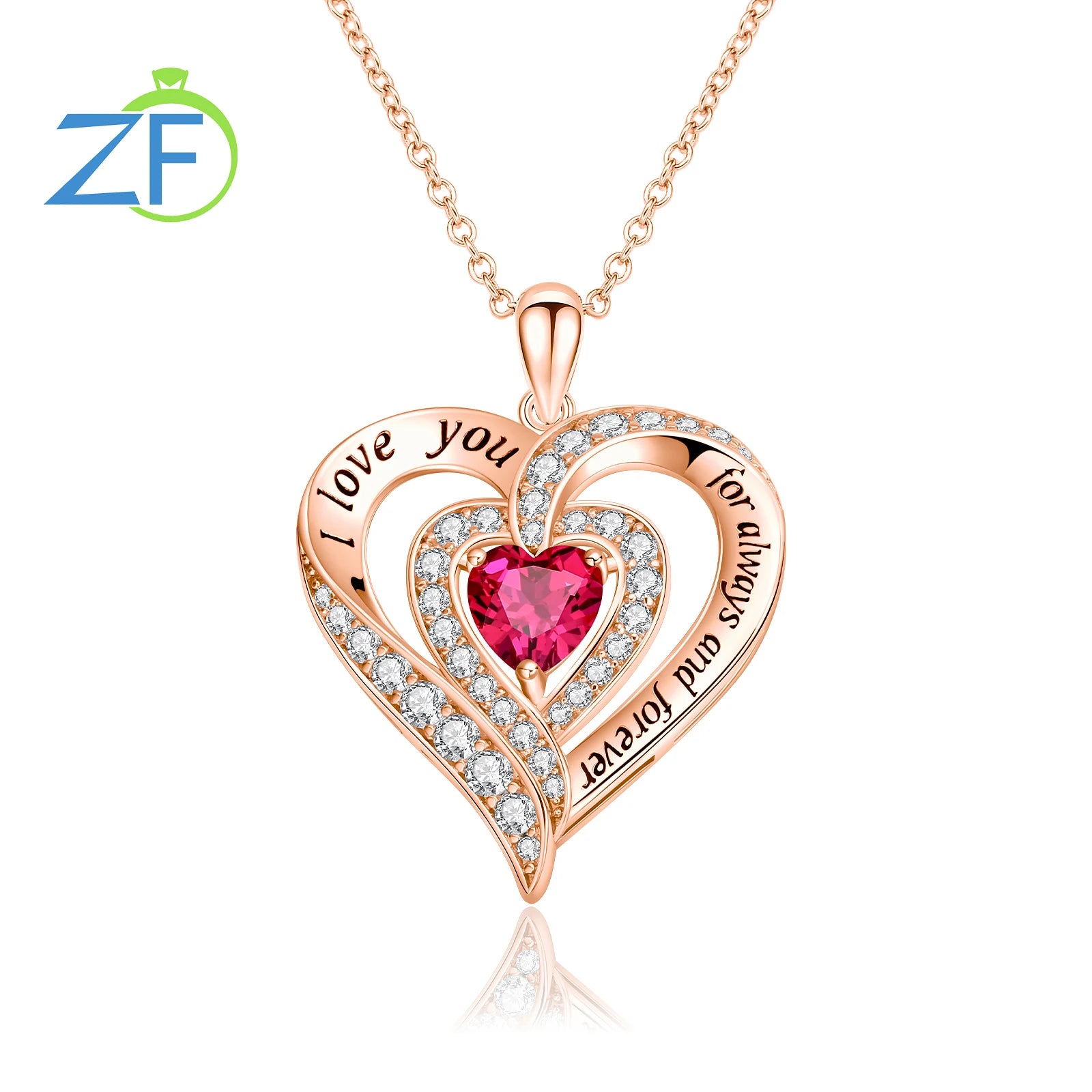 GZ Zongfa  925 Sterling Silver Heart Pendant for
