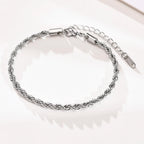 2-5MM Edelstahl-Seilarmbänder für Jungen, verstell