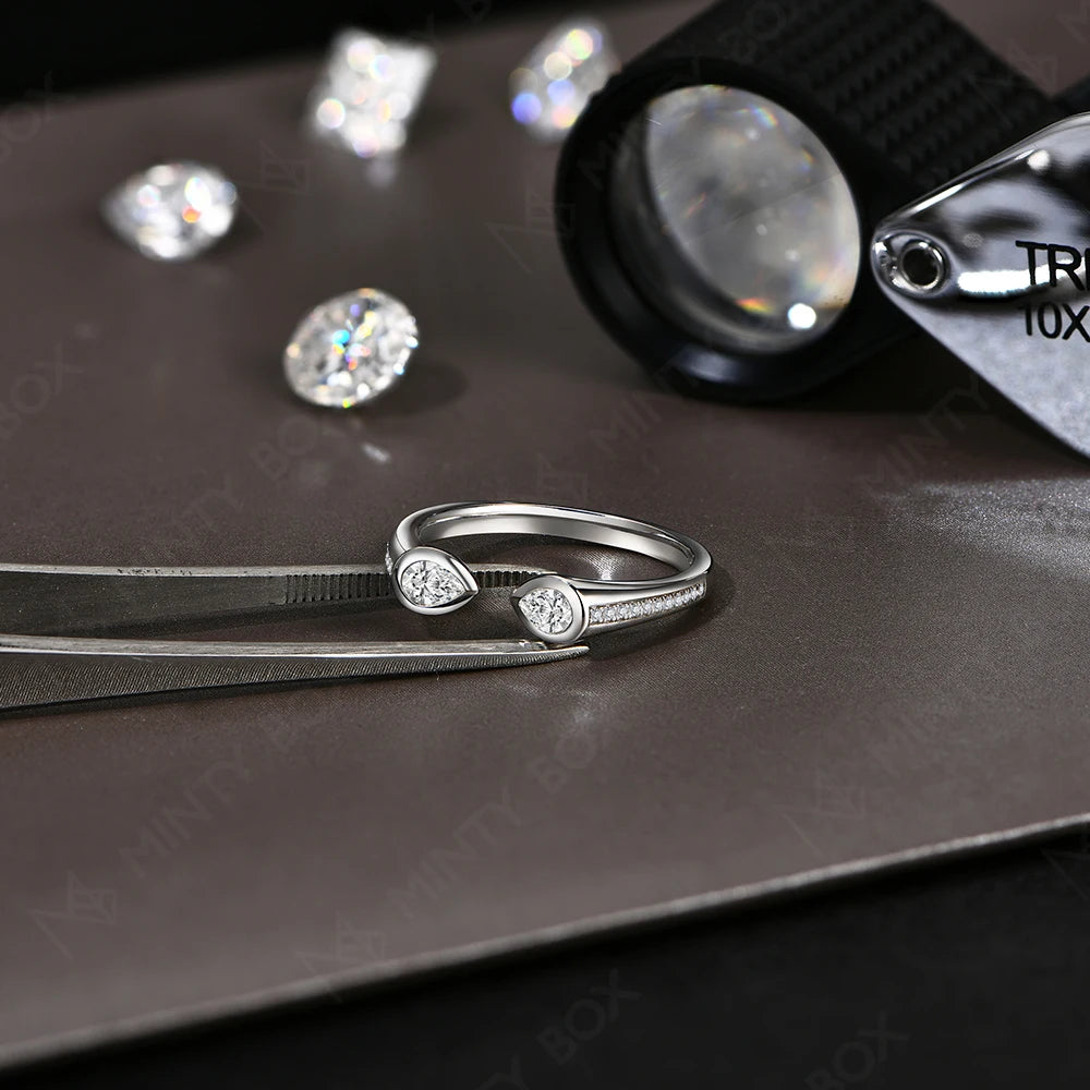 Mintybox Pear Shape Lab Grown Diamond Ring 0.5CT