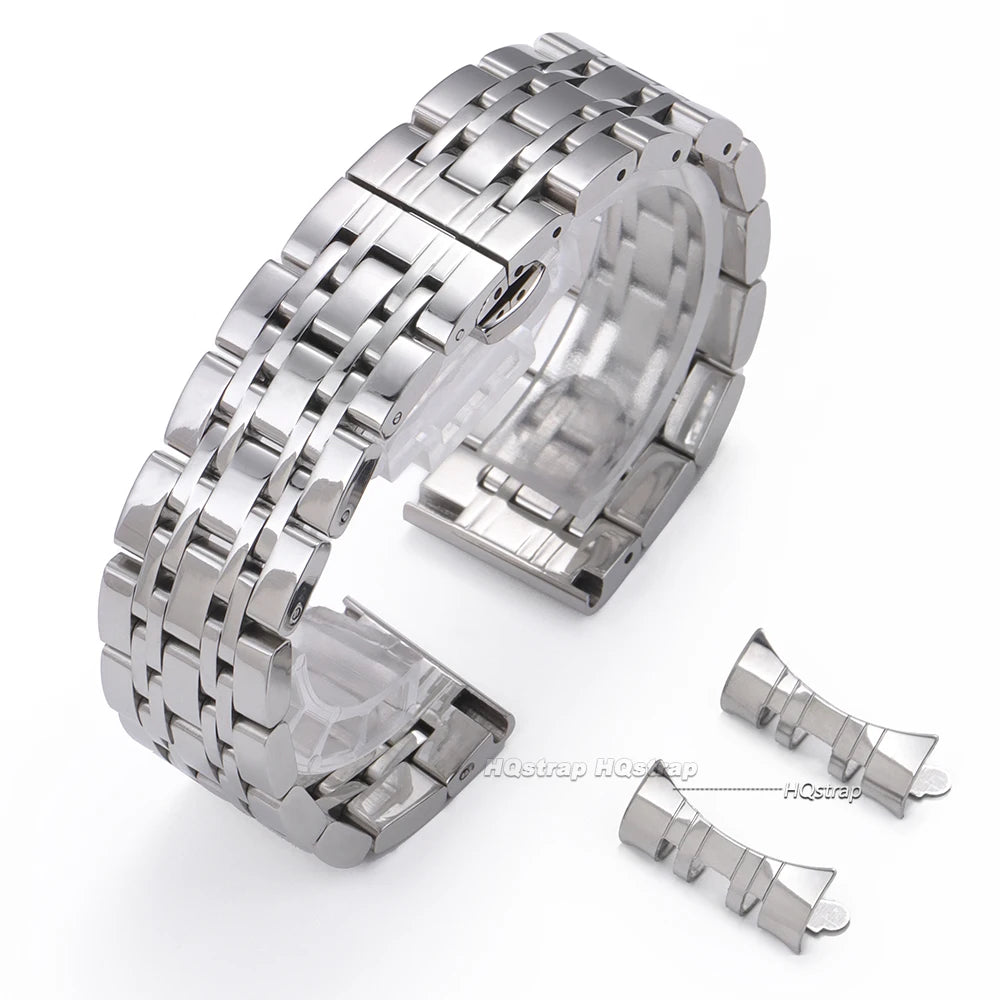 Solid Stainless Steel Band 18mm 20mm 22mm Universal - Silver / 16mm / United States, Silver / 18mm / United States, Silver / 19mm / United States, Silver / 20mm / United States, Silver / 22mm / United States, Silver / 21mm / United States