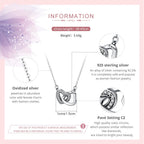 BAMOER 925 Sterling Silver Connected Heart Pendant