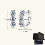 These 925 sterling silver moissanite earrings are