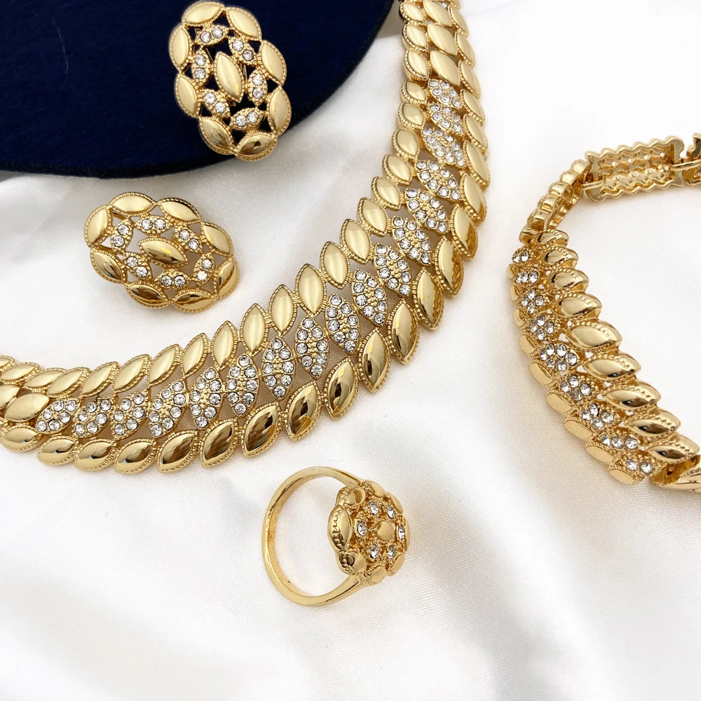 High Quality Dubai Gold Plated Jewelry Set For