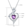 Romantic 925 Silver Necklace Rose Heart Design