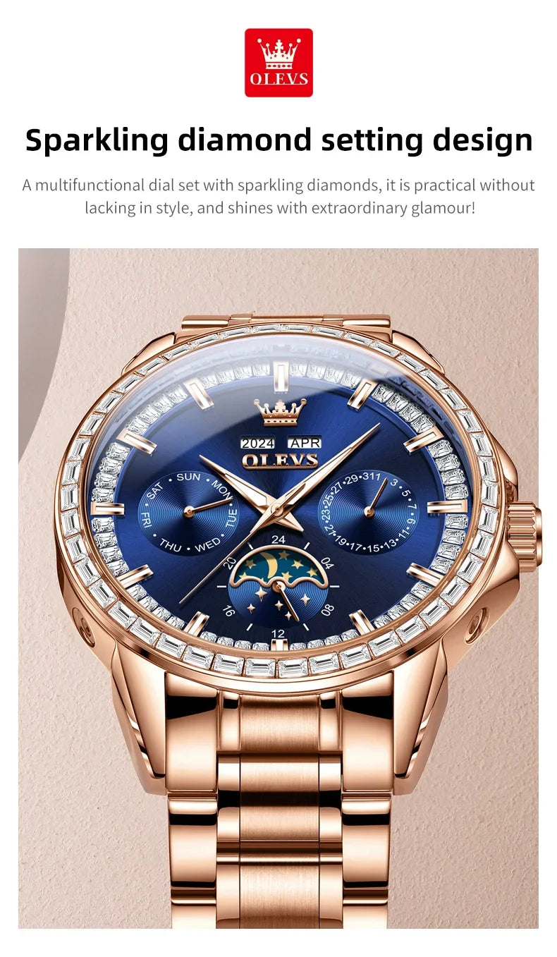 Olevs 6695 NEW Men's Watches Full Multifunctional.
