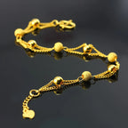 14k Gold Figaro Chain Bracelet for Women Gift