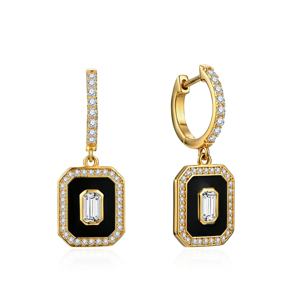 Mintybox D Color Au585 Moissanite Earrings for