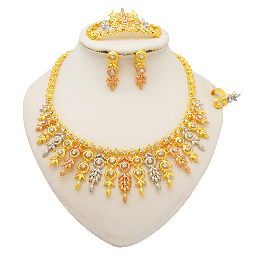 Dubai Women Gold Color Jewelry Sets African Wedding - BJ-1086 -1-R3