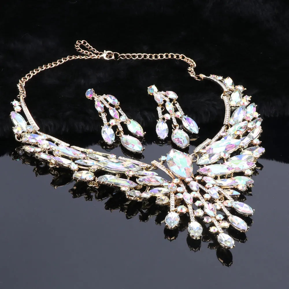 Crystal Bridal Jewelry Sets Wedding Party Costume
