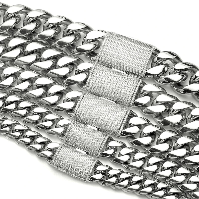12/14/18/20/22mm Big Heavy Solid Stainless Steel