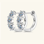 These 925 sterling silver moissanite earrings are