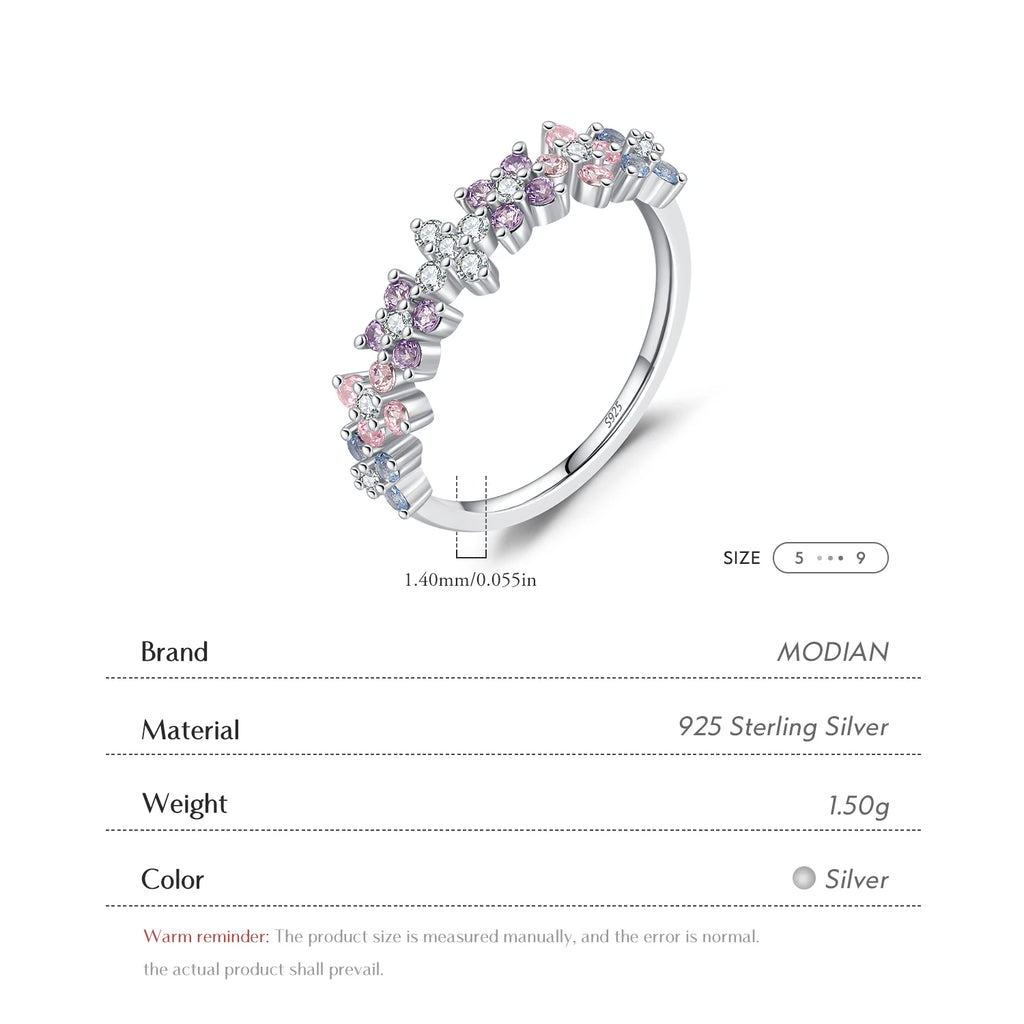 MODIAN 925 Sterling Silver Lucky Four-Leaf Clover