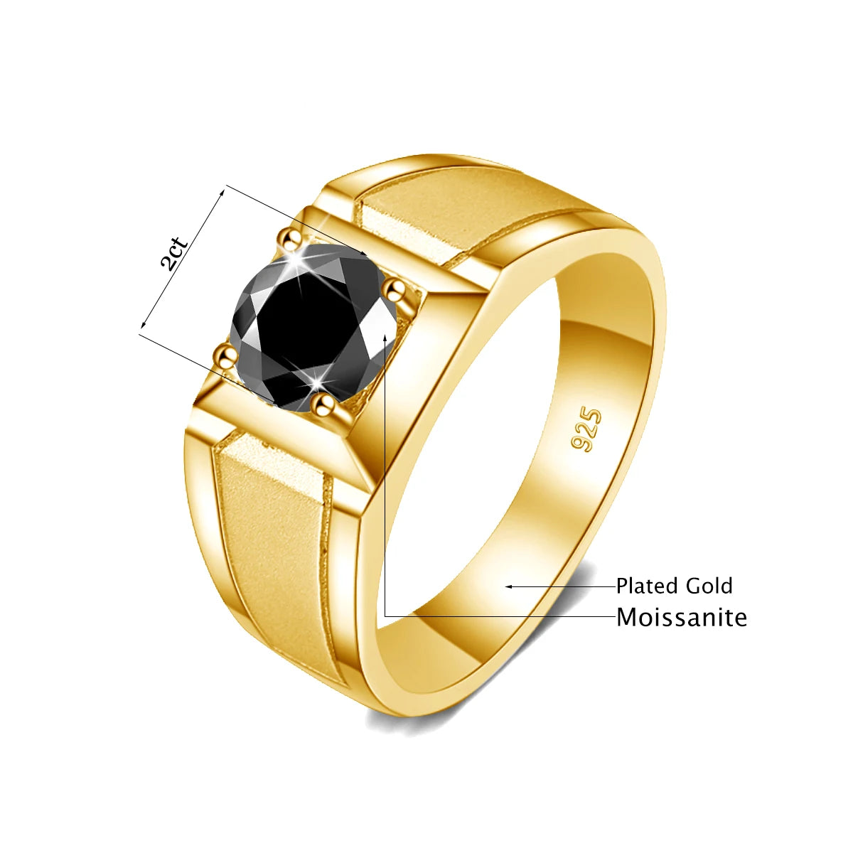 Sdoou 2 Ct Moissanite Rings Pass Diamond Test D