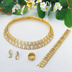 HY hot shell electro plated18K gold women's 4-piec