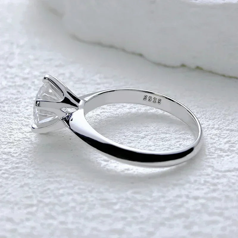 NeeTim 1-5CT Moissanite Ring Lab Diamond