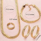 Ensemble de bijoux chaîne serpent de style simple, style vintage