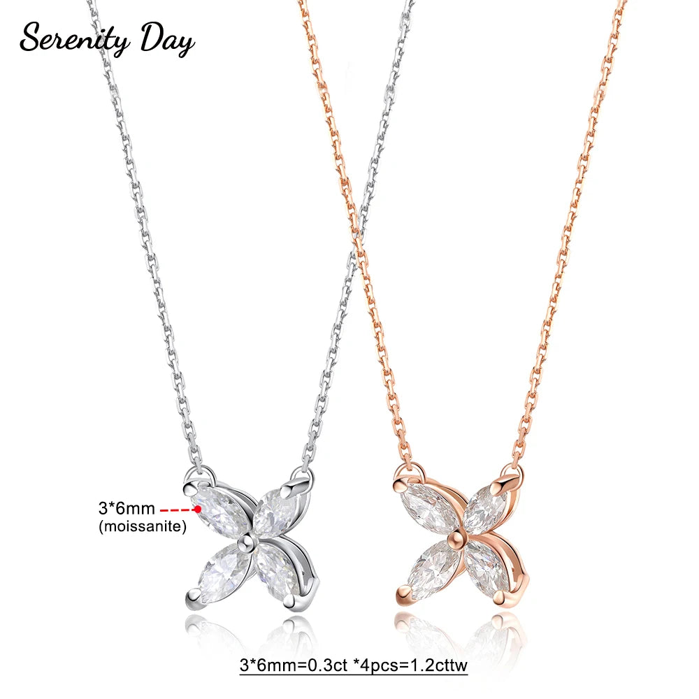 Serenity 1.2ct Marquise D Moissanite Necklace