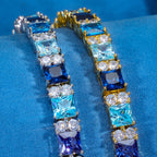 Hip Hop Iced Out Jewelry New 7MM Wide Inlaid Colorful