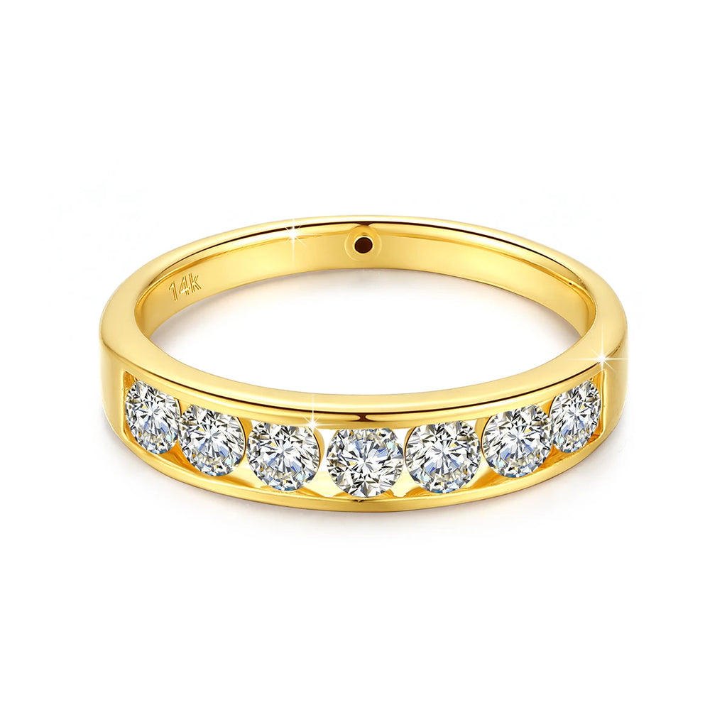 Sdoou Real 14K Gold AU585 Full Moissanite Diamond