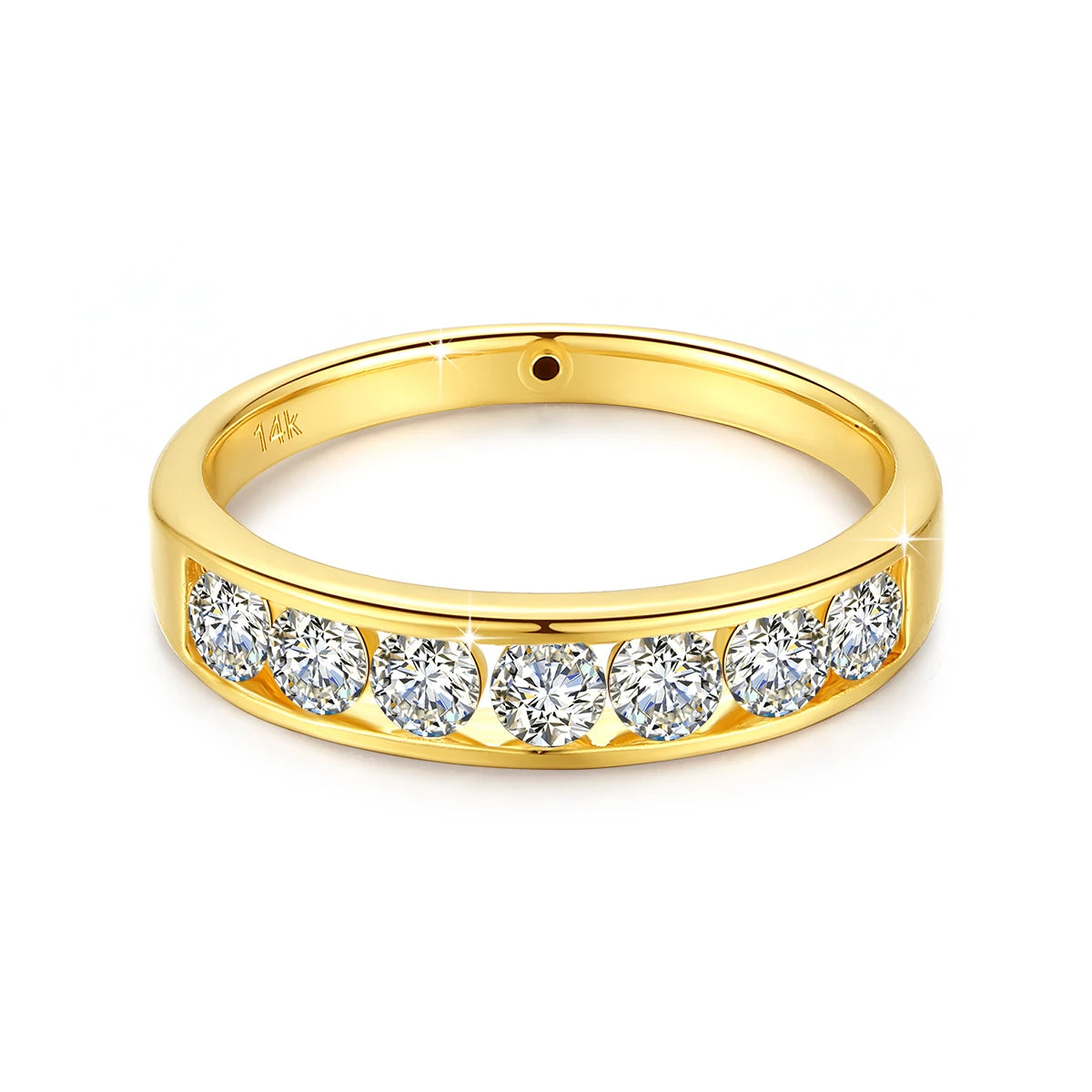 Sdoou Real 14K Gold AU585 Full Moissanite Diamond