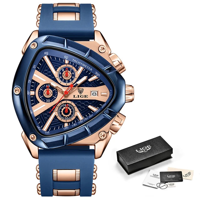 Lige Watch for Men Chronograph Casual Fashion.