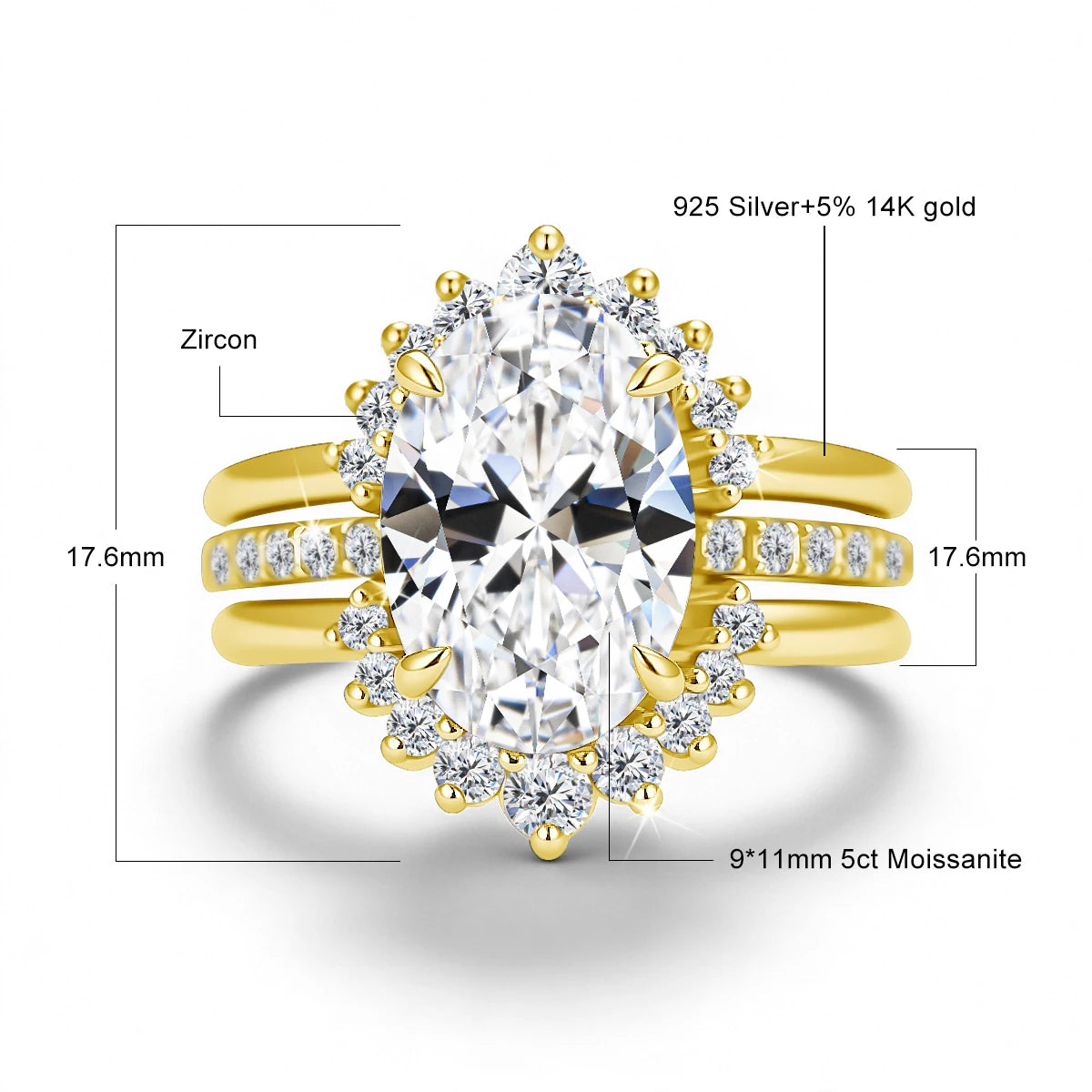 Sdoou Luxury 2pcs 14K Gold Filled Twisted Double