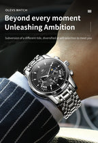 Olevs Men's Quartz Watches Top Brand Stainless.