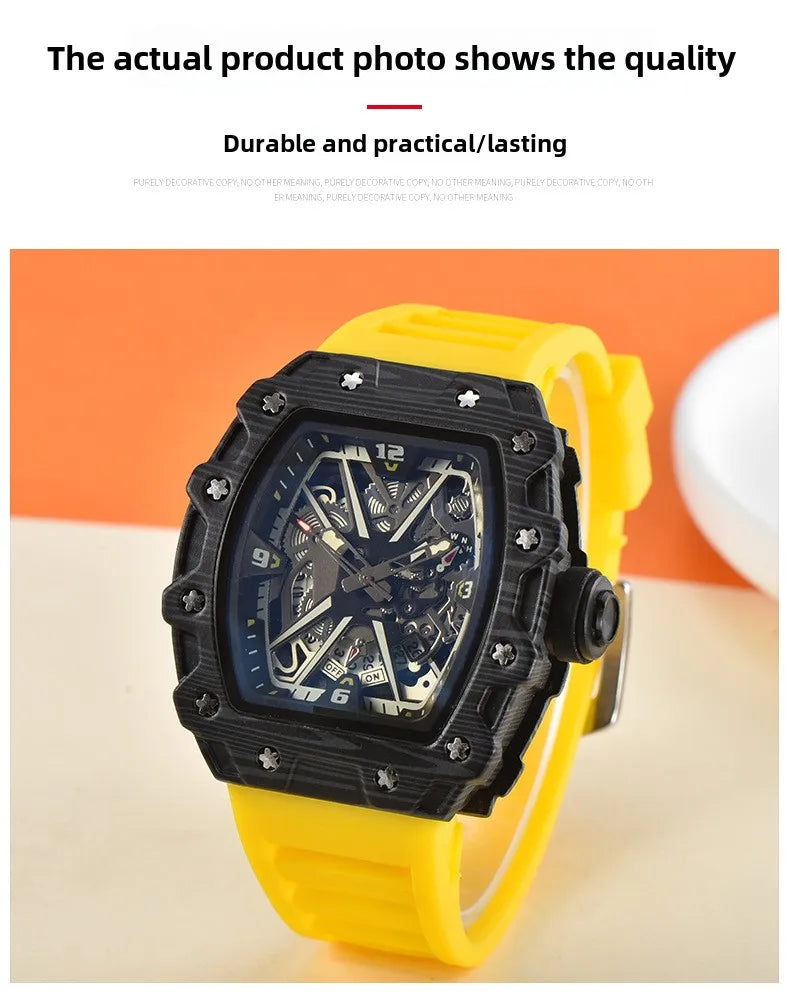 New, large dial men's quartz watch waterproof