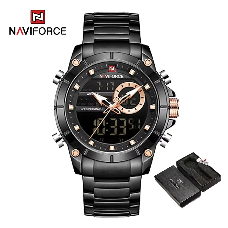 NAVIFORCE 9163 Luxury Original Sport Wrist Watch For - BB  BOX-