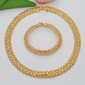 Dubai Luxuriöses handgefertigtes Schmuckset für Damen 18 Karat Gold-P