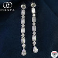 Cosya 6.8CT Full Moissanite Long Drop Earrings.