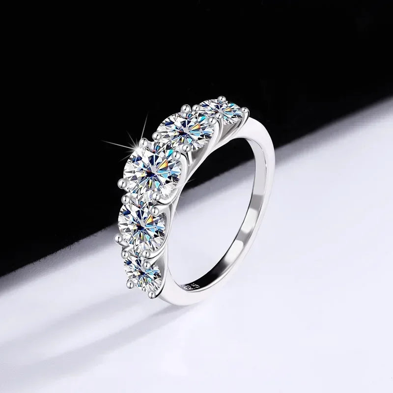 Super Luxury 18K White Gold  Ring Inlay Sparkling